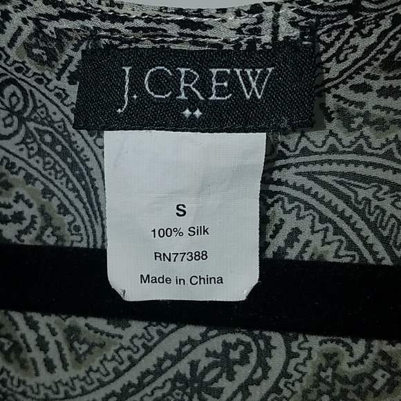 J. Crew, 0142, Paisley top, 100% silk,Size S - Picture 8 of 8